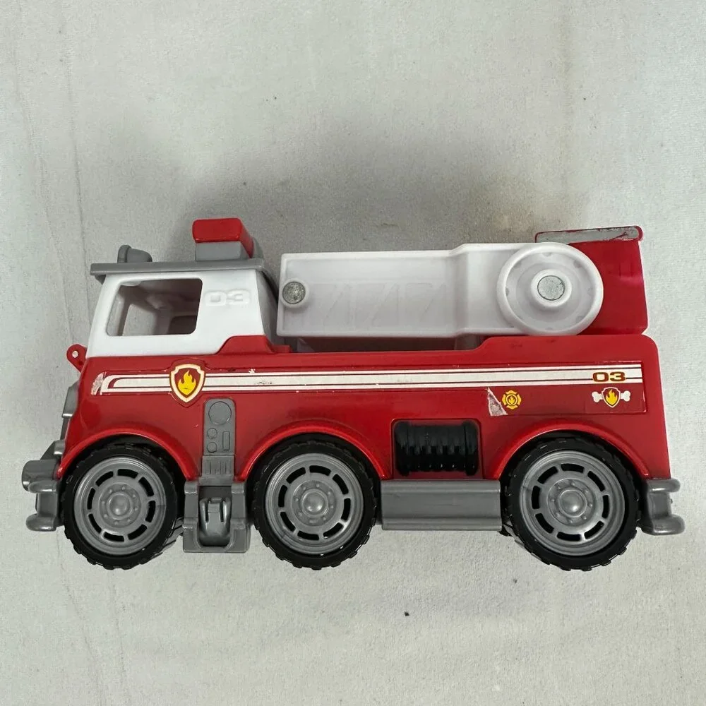 Fire Truck Toy Vehicle Red & White Kids Play Rescue Car Durable Desig